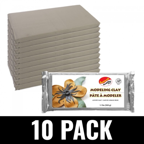 Sandtastik® Air Dry Modeling Clay Class Pack of 10 - 1.1 lb (500 g)
